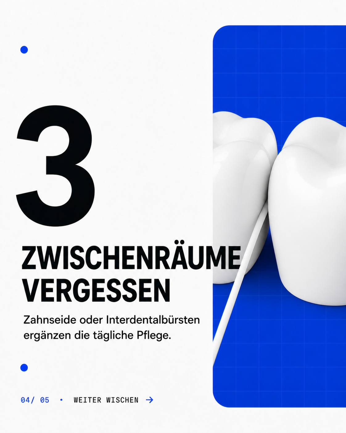 Fehler 3: Zwischenräume vergessen